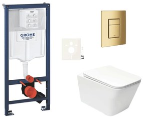 Závesný wc set do ľahkých stien / predstenová montáž Swiss Aqua Technologies Infinitio SIKOGRSIN12SCGL0