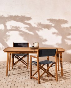 Záhradný rozkladací stôl ahnian 180 (240) x 90 cm prírodný MUZZA