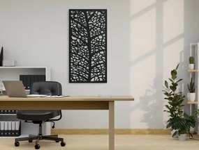 drevko Drevený obraz List v priblížení Rozmer obrazu: 44,5 x 22,5 cm, Farba dekorácie: Čierna