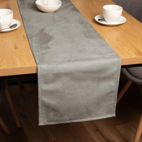 Biante Behúň na stôl/imitácia brúsenej kože Alcantara ALC-014 Svetlo sivý 20x180 cm
