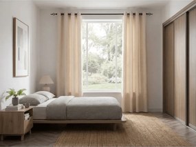 Zatemňovací záves DUNES VELVET 140x250 cm, krémová Zavesenie: Kovové krúžky
