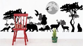 Veselá Stena Samolepka na stenu na stenu Zoo v noci
