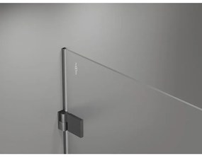 Mexen Lunar-B Duo výklopný sprchový kút 95 x 95 cm, číre sklo, brúsený grafit, 832-095L-095P-66-00