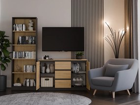 Komoda Musecalo 11 (dub artisan + antracit). Akcia -20%. Vlastná spoľahlivá doprava až k Vám domov. 1132861