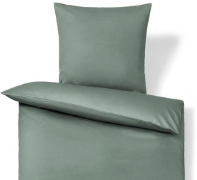 Posteľná bielizeň z bavlny a saténu, zelená, štandardná veľkosť