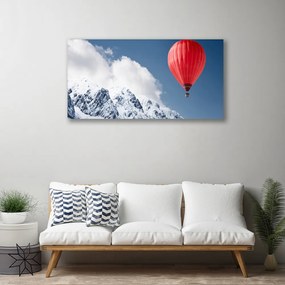 Obraz Canvas Balón vrcholy hor zima 140x70 cm