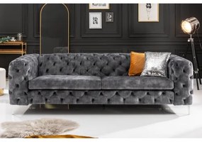 Sedacia súprava 41134 240cm Modern Barock - Zamat Šedá  - Komfort-nábytok