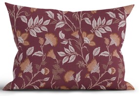 Bavlnená obliečka na vankúš Renforcé 40 × 60 cm - Rebeka vínová