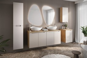 Comad Kúpeľňová skrinka závesná horná Luxor Beige 35 béžová/dub olejovaný