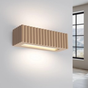 Nástenné svietidlo Rigata, 1x tmavobéžové keramické tienidlo