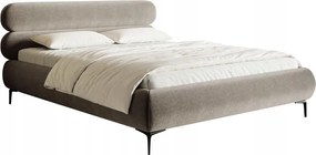 Manželská posteľ 180 cm Rirri (rošt úl. priestor) (béžovosivá čierna)