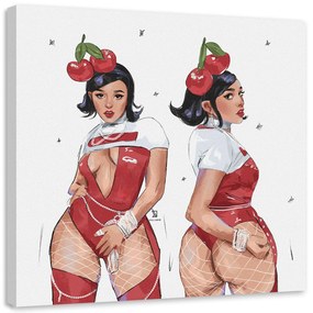 Gario Obraz na plátne Lady cherry - Vivian Lihonde Rozmery: 30 x 30 cm