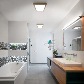 Brilagi-LED Kúpeľňové stropné svietidlo FRAME LED/50W/230V 120x30 cm IP44 béžová