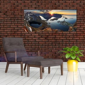 Obraz - Horská krajina, Nórsko (120x50 cm)