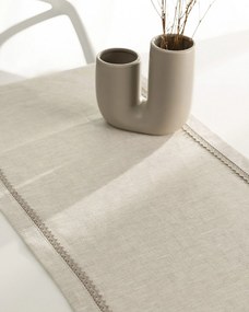 Čipkový bežec  farba produktu béžová látka zapletaná