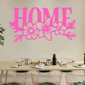 Veselá Stena Samolepka Nápis Home Farba: růžová, Veľkosť: 100 x 52 cm