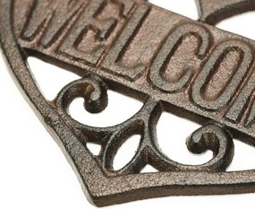 Nástenná dekorácia Welcome, litina