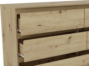 Široká komoda Carlos, dub artisan, 150 cm