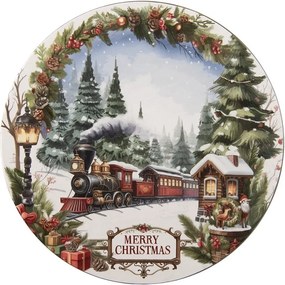 Vianočný servírovací tanier Merry Christmas - Ø 33*1 cm