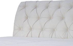 Posteľ boxspring Agnes 180x200 cm, krémová látka