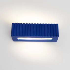 Nástenné svietidlo Rigata, 1x modré keramické tienidlo