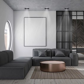 Podhľadové svietidlo Blocco, 1x čierne kovové tienidlo, (možnosť polohovania), b