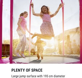 KLARFIT Jumpstarter, trampolína, 2,5 m Ø, sieť 120 kg max., 195 cm Ø skákacia plocha