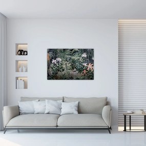 Obraz - Maľovaný vzor džungle (90x60 cm)
