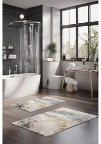 Sivo-béžové kúpeľňové predložky v súprave 2 ks 60x100 cm – Foutastic