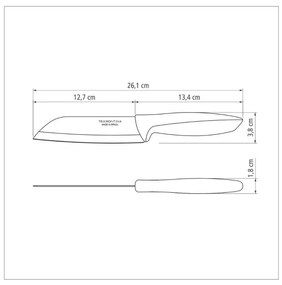 Japonský nôž Santoku Tramontina Plenus 12,5cm