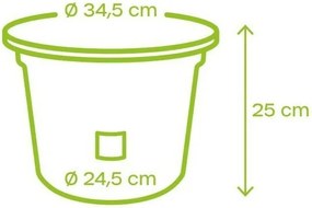 Plastia Samozavlažovací kvetináč Narza pr. 35 cm, terakota, pr. 35 cm