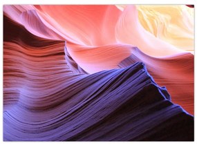 Sklenený obraz - farebný piesok (70x50 cm)