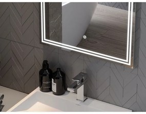 Mexen Taco, LED kúpeľňové zrkadlo s podsvietením 100 x 80 cm, 6000K, ochrana proti zahmlievaniu, 9805-100-080-611-00