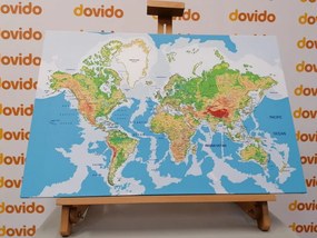 Obraz na korku klasická mapa sveta