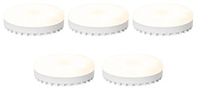 Sada 5 inteligentných stmievateľných LED žiaroviek GX53 Opál 9W 806 lm 2700-6500K