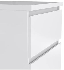 Komoda Simplicitous 233 lesklá biela