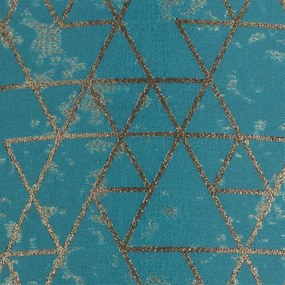 Luster na lanku REZO 1xE27/60W/230V tyrkysová/zlatá