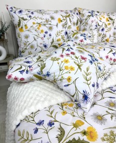 Bavlnené obliečky Sedmokráska 140x200/70x90 cm – 100 % bavlna 125 g/m², zips