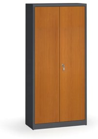 Alfa 3 Zvárané skrine s lamino dverami, 1950 x 920 x 400 mm, RAL 7016/čerešňa