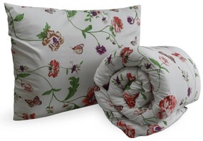 Súprava celoročnej prikrývky 140x200 cm z dutého vlákna s vankúšom 70x90 cm MEADOW FLOWERS