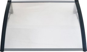 Hliníkový vchodový prístrešok BestBerg BBDA-8015D / 150 × 80 cm / strieborná/čierna