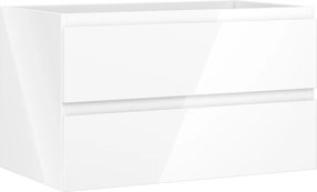 Mexen Orio, kúpeľňová skrinka 80 cm, 2 zásuvky, biela lesklá, 91A10-08047-2-BFF00