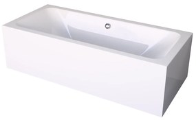 Gamma Standard, akrylátová vaňa 180x80x40 cm, biela lesklá, GMA-WAN-KS-18080