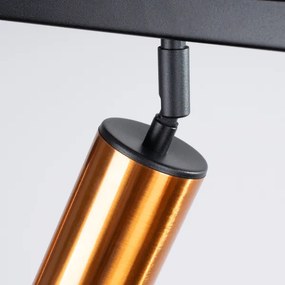 Sollux SL.1380 - Bodové svietidlo WINX 6xGU10/10W/230V čierna/meď