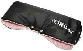 Rukávnik ku kočíku Baby Nellys ® Minky - sv. ružová/čierny
