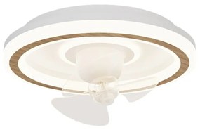 Biele LED stropné svietidlo na diaľkové ovládanie/s ventilátorom Alan Move – SULION