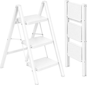 Skladacie schodíky EASYSTEP 3-stupňové biele