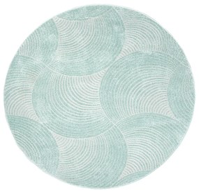 Dekorstudio Okrúhly jednofarebný koberec FANCY 647 -  mentolový Priemer koberca: 120cm
