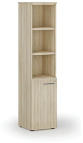 Kombinovaná kancelárska skriňa PRIMO WOOD, dvere na 2 poschodia, 1781 x 400 x 420 mm, dub prírodný