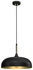 Luster na lanku LINCOLN 1xE27/60W/230V pr. 35 cm čierna